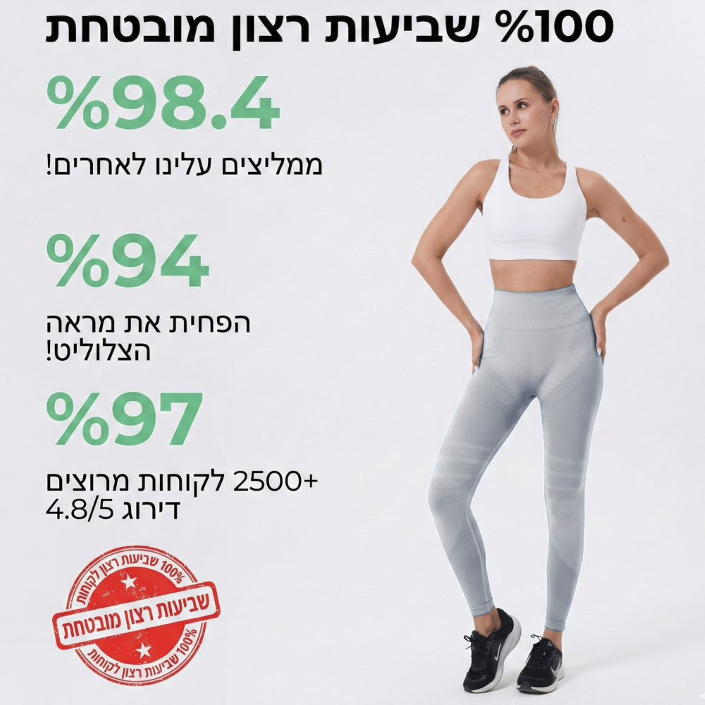 טייץ עם כיסים בעל אפקט משולש נגד צלוליט, ורידים וליפדמה FLEXORA