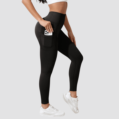 טייץ עם כיסים בעל אפקט משולש נגד צלוליט, ורידים וליפדמה FLEXORA