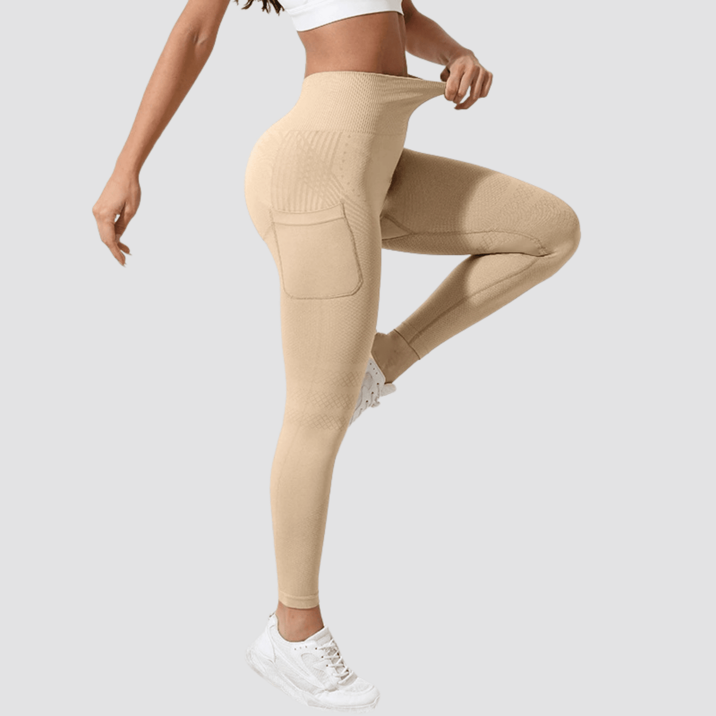 טייץ עם כיסים בעל אפקט משולש נגד צלוליט, ורידים וליפדמה FLEXORA