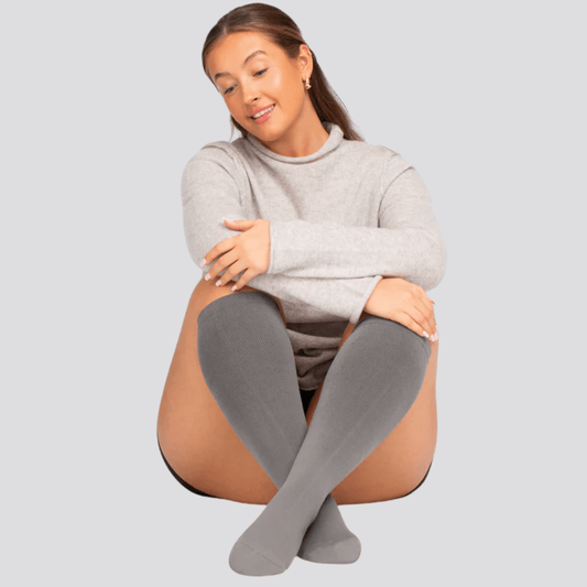 גרביים אלסטיות לדחיסה לרגליים וכפות רגליים ללא כאבים